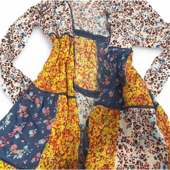 Floral Patchwork Kimono Kaftan - Multicolor by LOGO by Lori Goldstein - Picture 2 of 4